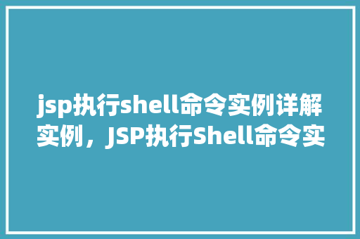 jsp执行shell命令实例详解实例，JSP执行Shell命令实例详解