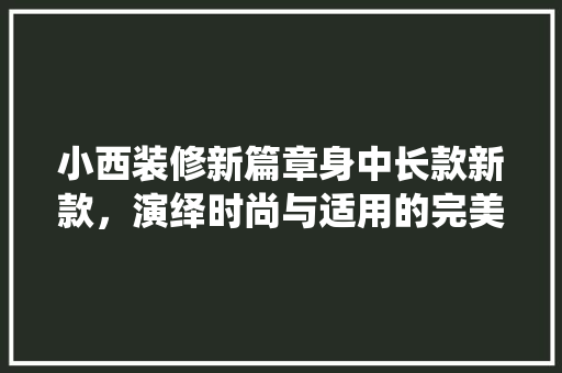 小西装修新篇章身中长款新款，演绎时尚与适用的完美结合