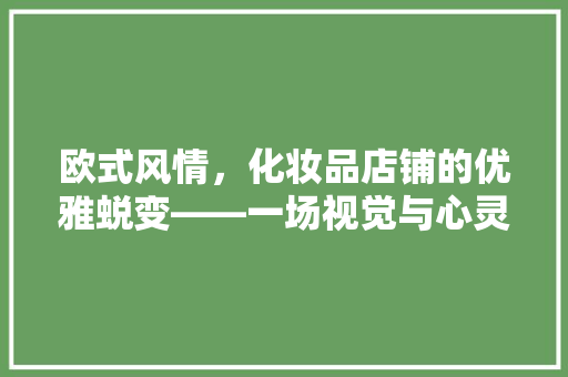欧式风情，化妆品店铺的优雅蜕变——一场视觉与心灵的盛宴