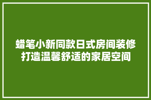 蜡笔小新同款日式房间装修打造温馨舒适的家居空间