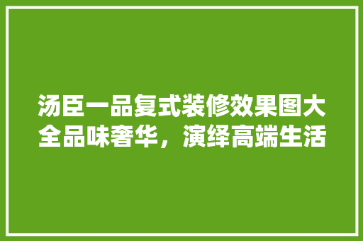 汤臣一品复式装修效果图大全品味奢华，演绎高端生活艺术