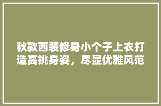 秋款西装修身小个子上衣打造高挑身姿，尽显优雅风范