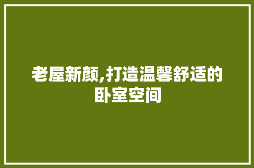 老屋新颜,打造温馨舒适的卧室空间
