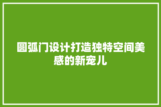 圆弧门设计打造独特空间美感的新宠儿