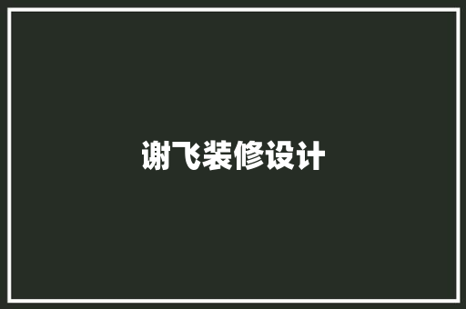 谢飞装修设计