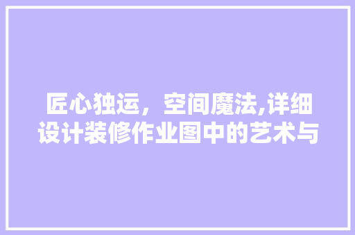 匠心独运，空间魔法,详细设计装修作业图中的艺术与科学
